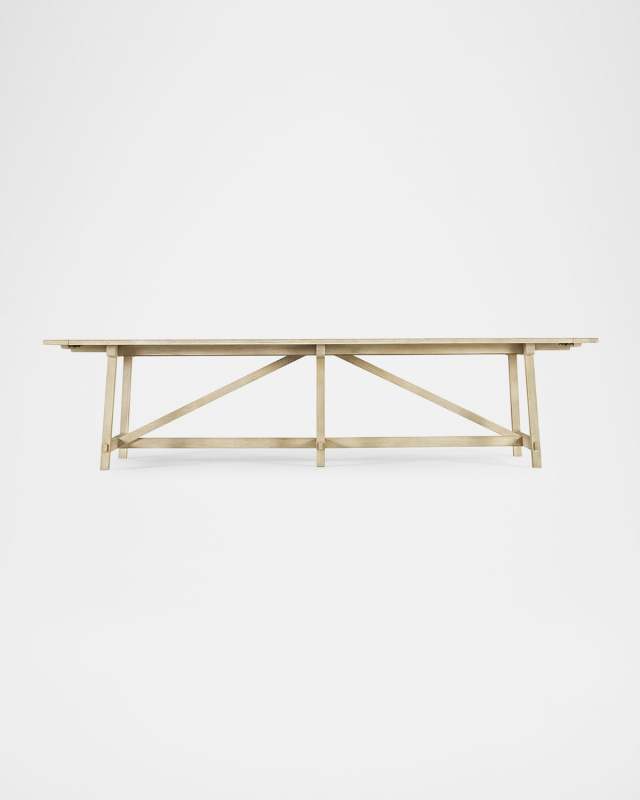 Timeless French Laundry Dining Table with 2 Leaves, 125"
